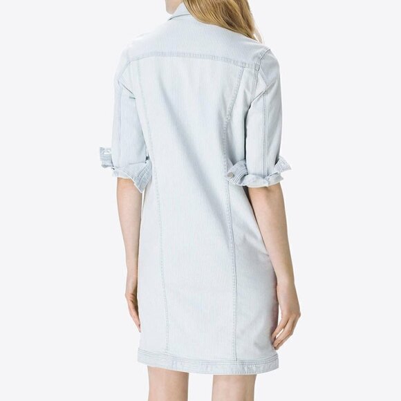 New J Brand Maxi Denim Bleach Striped Jacket Dress NWT Size XS - Picture 7 of 16